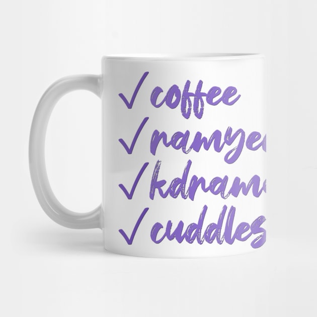 Coffee, Ramyeon, K-dramas and Cuddles by co-stars